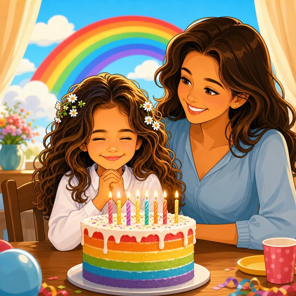 Page from Lily and the Birthday Rainbow Wish
