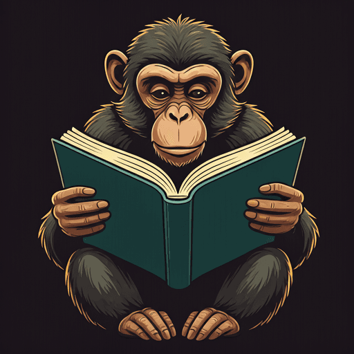 A playful monkey character from a phonics storybook