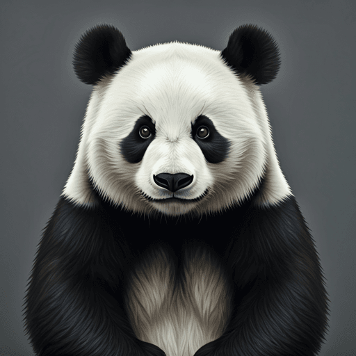 An illustrated panda character from a generated storybook